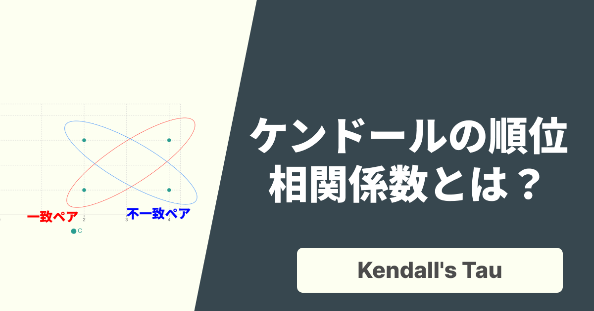 ケンドールの順位相関係数(τ)とは?計算方法や意味をわかりやすく解説